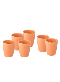 Buy A set of 6-piece porcelain cups for tea, coffee and espresso, for multiple uses in Saudi Arabia