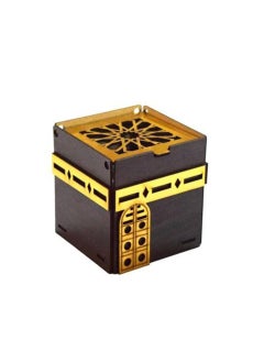 Buy Arabesque Wood Incense Burner In The Shape Of The Kaaba Small in Egypt