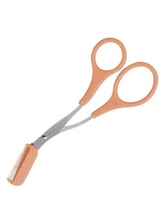 Buy Eyebrow Trimmer Scissor With Comb Hair Removal Grooming Shaping Stainless Steel Eyebrow Remover Makeup Tool in UAE