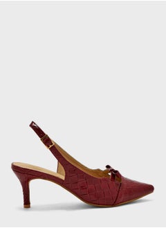 Buy Pointed Croco Slingback Pump in UAE