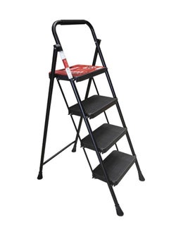 Buy 4 Step Foldable Ladder | Durable Aluminum Alloy | Lightweight & Space-Saving Design | Anti-Skid Secure Base | Equipped Tool Rack | Suits Both Home & Professional Needs in UAE