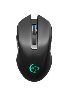 اشتري G851 2.4GHz Wireless Mouse Rechargeable Mute Mouse Ergonomic Mouse with Colorful Light Effect for Desktop Laptop في السعودية