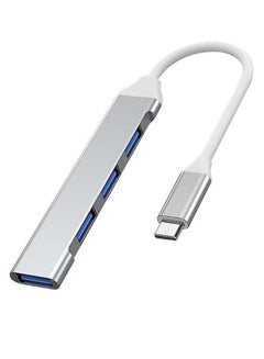 اشتري USB C Hub with PD Charging, Type C to HDMI 4K Adapter, USB Hub 3.0 5Gbps Data Transfer Ports, Compatible for MacBook, iPad, Desktop, Laptop Silver في السعودية