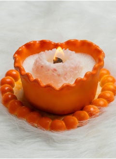 Buy Heart-shaped Concrete Wrap Soy Wax Candle with Heart Coaster Gift in Egypt