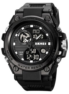 اشتري Watchs For Men Sports Water Resistant Analog Digital Watch PU Strap 2031 - 52 mm - Black في السعودية