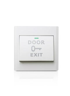 اشتري Door Exit Push Button K5 Control Switch White, Flame-retardant Panel Output NO/COM for Access Control Door Release and Electronic Locks في الامارات