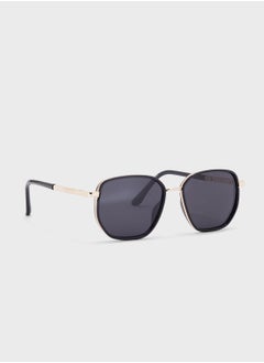 Buy Polarized Lens With Spring Arms Square Aviator Sunglasses in UAE