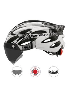Buy Cycling Helmet Road Bike Helmet With Goggle Visor Lamp Three uses  Adjustable in Saudi Arabia