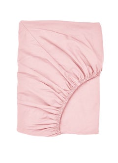 Buy Fitted Sheet Light Pink 160x200 Cm in Saudi Arabia