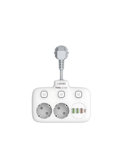 Buy SE2435 EU Outlets Power Strip Tower With 2 Outlet Wall Electric Plug PD 20W And USB, 2500 Watt Power - White in Egypt