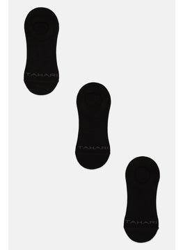 اشتري Men 3 Pieces Round Invisible Socks, Black في الامارات