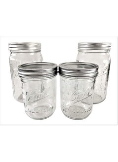 Buy Ball Mason Jars 32 Oz. Set Of 4 Jars 232 Oz. 216 Oz. Clear Wide Mouth in UAE