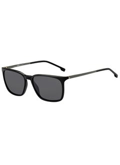 Buy Men Rectangular Sunglasses BOSS 1183/S/IT  BLACK 56 in UAE