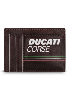 اشتري Ducati Corse Stile Brown Genuine Leather Card Holder For Men - DTLGD2200602 في السعودية