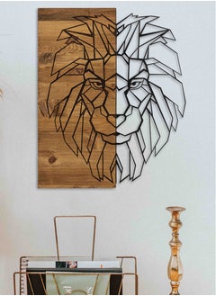 Buy Decorative Wooden Wall Accessory 100% METAL Frame: 100% WOODEN 47.5 x 58 cm in UAE