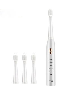 Buy Artificial Intelligence Black White Classic Acoustic Electric Toothbrush,5 Modes, Gum Pressure Sensor, USB Charging Travel Case, IPX7 Waterproof Acoustic Electric,Gift for Men/Women in Saudi Arabia