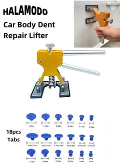 Buy Car Body Dent Repair Lifter Includes 1 Puller and 18 Tabs Paintless Repair Tool Multipurpose Dent Remover Puller Kit Suitable for Repairing Dents Caused by Hail in Saudi Arabia