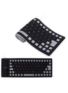 Buy Foldable Flexible Keyboard USB Wired Gaming Keyboard 85 Keys Fully Sealed Design, Roll-up Silent Soft Keyboard Waterproof Dustproof for PC Notebook Laptop in Saudi Arabia