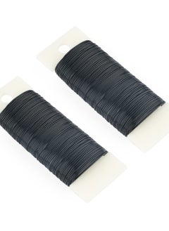 اشتري 2 x 38M Black Florist Wire - 0.7mm (22 Gauge) Paddle Wire for Floral Arrangements, Crafts, and DIY Projects في الامارات