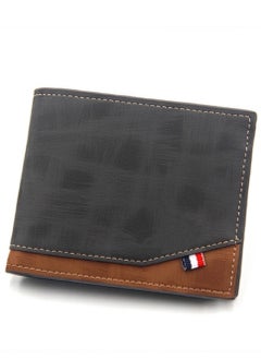 Buy Hot Stamping Matte Multi-Card Large Capacity Male Wallet(Black) in UAE