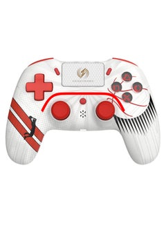 Buy White Red Wireless Controller Compatible with PS4/PS4 Pro/PS4 Slim/PC/iOS 13.4/Android 10, Gaming Controller with Touchpad, Motion Sensor, Speaker, Headphone Jack, LED and Back Button in UAE