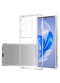 اشتري Vivo V29 / Vivo V29 Pro TPU Bumper Corner Case with Camera Lens Protection Transparent Protective Back Cover في السعودية