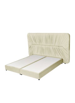 Buy Geno | Velvet Bed Frame - Beige in Saudi Arabia