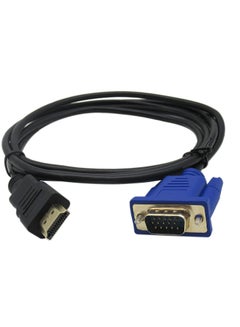 Buy HDMI to VGA Adapter Cable 6ft/1.8m Gold-Plated 1080P HDMI Male to VGA Male Active Video Converter Cord for Notebook PC DVD Player Laptop TV Projector Monitor Etc in Saudi Arabia