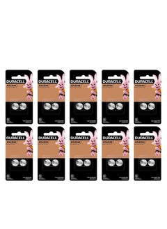 اشتري 10-Pieces Duracell AG13 LR44 (A76) Alkaline 1.5V Batteries في الامارات