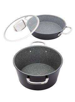 اشتري Excellence Pots and Pan Set Stock Pot Egg Pan Glass Lid Nonstick Cookware Set Capsulated Bottom Dishwasher Safe 4 Pcs في السعودية
