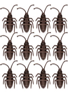 Buy Spooky 12-Piece Fake Cockroaches Halloween Decoration for Fun Prank, Trick-or-Treat Props, Theme Party, Haunted House Decor, Size 7 x 3.5cm Each in UAE