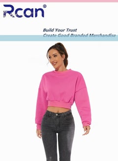 Buy Women's Fleece Sweater Casual Winter Warm Round Neck Sweatshirts for Women in Saudi Arabia
