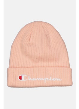 Buy Women Embroidered Logo Beanie, Pink in UAE