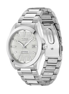 Buy HUGO BOSS ROUND ANALOG MEN'S SILVER WHITE CASE WATCH - 1514176 in Saudi Arabia