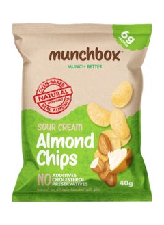 Buy Sour Cream Almond Chips Sugar Free 40grams in UAE