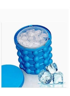 اشتري Bucket Shape Ice Cube Maker Blue 12centimeter في الامارات