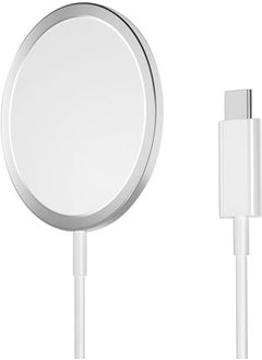 Buy Apple MagSafe Charger - APPLE MFi Certified Wireless Charger with Fast Charging Capability,Type C Wall Charger Pad Compatible with iPhone 14/13/12/AirPods Pro 2and Android Phone - Lightweight and Thin in Egypt