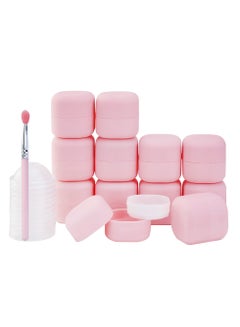 Buy 0.25 oz（7g） Empty Lip Balm Square Containers Tubes Refillable Lipstick 12 Pieces for Lip Gloss & BPA FREE Make Natural Lip Balm Lip Care (Pink) in UAE