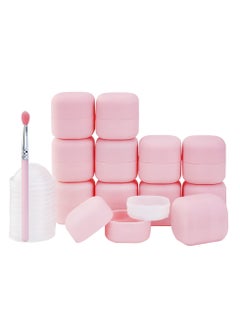 Buy 0.25 oz（7g） Empty Lip Balm Square Containers Tubes Refillable Lipstick 12 Pieces for Lip Gloss & BPA FREE Make Natural Lip Balm Lip Care (Pink) in UAE