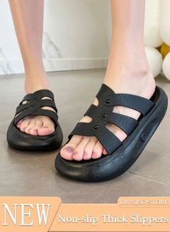 اشتري Slippers for Women Non-slip Thick Sole Slide Sandal Open Toe Quick Drying House Bedroom Slippers Women's Bath Slipper House Sandals for Indoor & Outdoor في الامارات