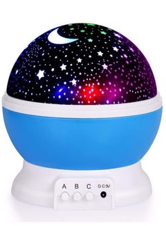 Buy Toys for 2-7 Year Old Girls Baby Night Light with Projector 360 Degree Rotation 4 LED Bulbs 9 Light Color Changing USB Cable Best Night Lights for Kids Adults and Nursery Decor blue in UAE