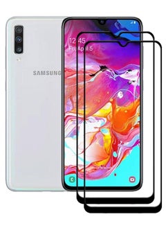 اشتري 2 Pieces Antistatic ESD Dustproof Premium Quality High Definition Tempered Glass Screen Protector Designed For Samsung Galaxy A70 في الامارات