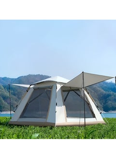 اشتري HEXAR 6 Person Camping Tent Automatic Instant Pop-Up Tent Lightweight Portable Tent Outdoor Camping Waterproof Windproof Camping Tent and Mesh Windows 2 Doors with Carry Bag في الامارات