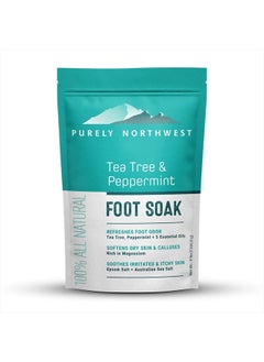 اشتري 3 Pounds-Tea Tree, Peppermint, Foot Soak | MSM with Epsom Salt Soothes Burning & Itching from Athletes Foot & Foot Odors-Softens Dry Calloused Heels Made by Purely Northwest في الامارات