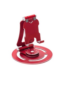 Buy 360° Rotating Metal Tablet Phone Holder Flexible Foldable Cell Phone Holder Holder Your Ultimate Hands-Free Companion Red in UAE