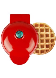 Buy Mini Waffle Maker, Suitable For Making Single Waffles, Hash Browns, Keto Waffles, Easy To Clean, Non-Stick Surface, Ready In Minutes (Red) in UAE