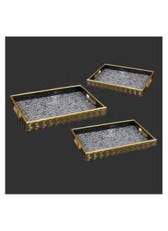 Buy A set of serving trays with a modern and elegant design, of 3 pieces in Saudi Arabia