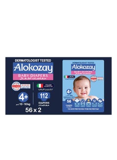 Buy Premium Baby Diapers - Size 4+ (10-16 Kg )Mega Pack Baby Diapers - 56 Diapers X Pack of 2 - 112 Diapers Count in UAE