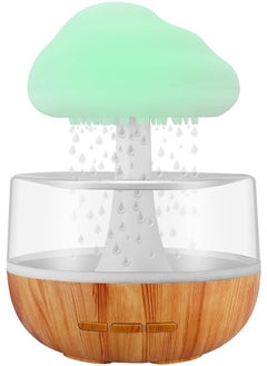 Buy V2COM Raining Cloud Night Light Aromatherapy Essential Oil Diffuser Micro Humidifier Desk Fountain Bedside Sleeping Relaxing Mood Water Drop Sound (White) in UAE