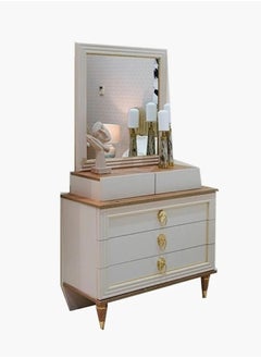 Buy Milano Double Dresser - Classic Design with Elegant Wood and Gold Accents in Saudi Arabia